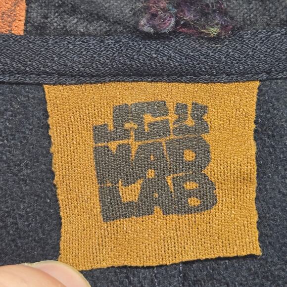 JG's Mad Lab Overcoat Womens L/XL Lagenlook Art to Wear Jacket Coat Button Artsy - Picture 4 of 12